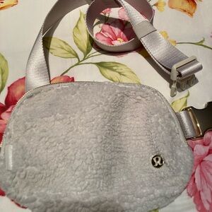 Lululemon Cream Sherpa Belt Bag